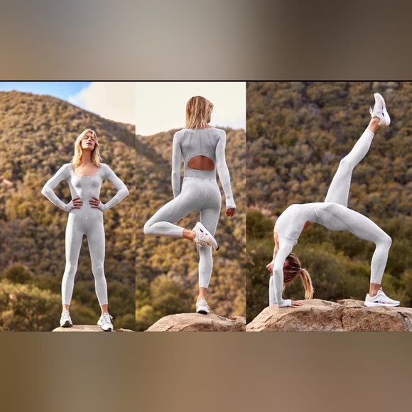 NWT! Free People Yoga/Activewear Good Karma Long Sleeve Women's Jumpsuit XS/S - Picture 11 of 17